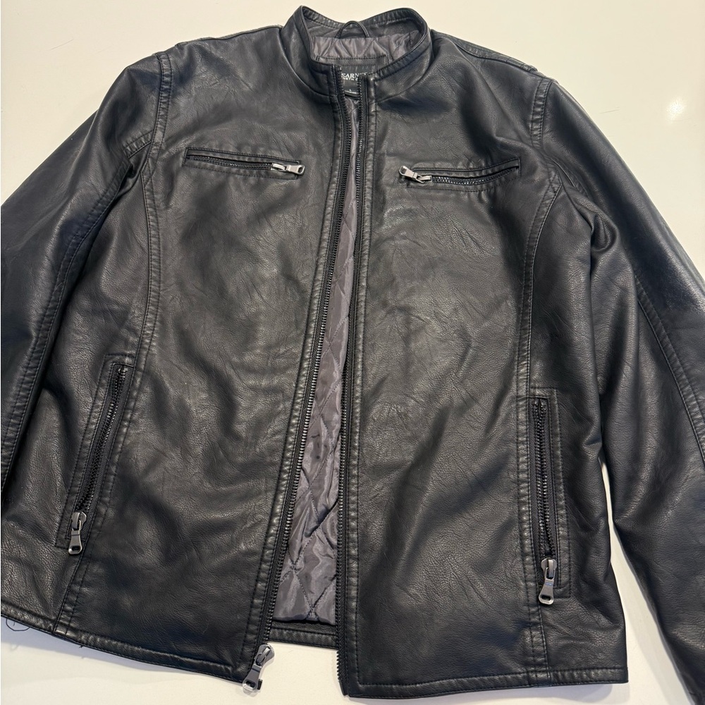 Kenneth Cole Black Leather Jacket